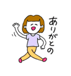 ❤️【広島弁】おかっぱ女子明るめ茶髪❤️（個別スタンプ：1）