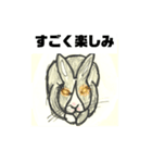 黒ウサギ 三代目ラブ 日本語版（個別スタンプ：4）