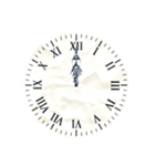 アナログ文字盤の時計30分刻み（個別スタンプ：1）