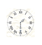 アナログ文字盤の時計30分刻み（個別スタンプ：4）