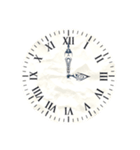 アナログ文字盤の時計30分刻み（個別スタンプ：7）