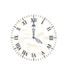 アナログ文字盤の時計30分刻み（個別スタンプ：9）