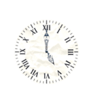 アナログ文字盤の時計30分刻み（個別スタンプ：11）
