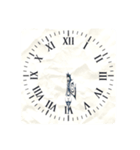 アナログ文字盤の時計30分刻み（個別スタンプ：12）