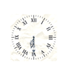 アナログ文字盤の時計30分刻み（個別スタンプ：14）