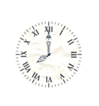 アナログ文字盤の時計30分刻み（個別スタンプ：17）
