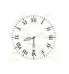 アナログ文字盤の時計30分刻み（個別スタンプ：18）