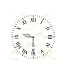 アナログ文字盤の時計30分刻み（個別スタンプ：20）