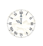 アナログ文字盤の時計30分刻み（個別スタンプ：21）