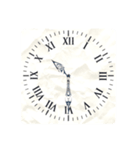 アナログ文字盤の時計30分刻み（個別スタンプ：22）