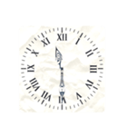 アナログ文字盤の時計30分刻み（個別スタンプ：24）