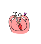 ほんわかぶたくん②文字付き（個別スタンプ：1）