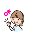 ゆるふわ女子の手書き文字スタンプ（個別スタンプ：7）