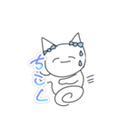 ゆるいりぼんねこ（個別スタンプ：3）