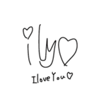 おしゃれ文字スタンプ(愛)（個別スタンプ：1）
