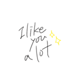 おしゃれ文字スタンプ(愛)（個別スタンプ：7）