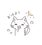 シンプルかわいい  ねこのスタンプ（個別スタンプ：1）