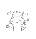 シンプルかわいい  ねこのスタンプ（個別スタンプ：6）