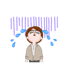 爽やかメガネ男子（個別スタンプ：9）