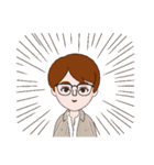 爽やかメガネ男子（個別スタンプ：12）