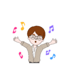 爽やかメガネ男子（個別スタンプ：13）