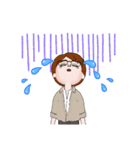 癒し系メガネ男子（個別スタンプ：9）