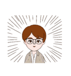 癒し系メガネ男子（個別スタンプ：12）
