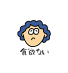 blue hairな男の子のダメな日スタンプ（個別スタンプ：12）
