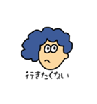 blue hairな男の子のダメな日スタンプ（個別スタンプ：16）
