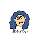 blue hairな男の子のダメな日スタンプ（個別スタンプ：20）