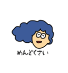 blue hairな男の子のダメな日スタンプ（個別スタンプ：34）