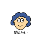 blue hairな男の子のダメな日スタンプ（個別スタンプ：38）