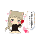 猫耳女の子5⃣メッセージスタンプ♡（個別スタンプ：23）