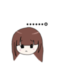 前髪重めの女の子の色んなスタンプ（個別スタンプ：3）