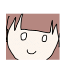 前髪重めの女の子の色んなスタンプ（個別スタンプ：6）