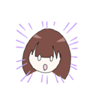 前髪重めの女の子の色んなスタンプ（個別スタンプ：25）