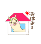 アルパカ『はなちゃん』の日常スタンプ（個別スタンプ：3）