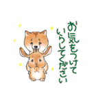 北海道犬とロップイヤーラビット（個別スタンプ：16）