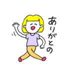 ❤️【広島弁】おかっぱ女子金髪❤️（個別スタンプ：1）