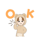 しばのくま服（個別スタンプ：1）