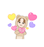 しばのくま服（個別スタンプ：3）