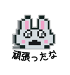 おじうさぎ  (ドット絵)（個別スタンプ：8）