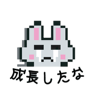 おじうさぎ  (ドット絵)（個別スタンプ：17）