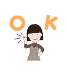 よくいそうなボブの女の子（個別スタンプ：1）