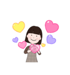よくいそうなボブの女の子（個別スタンプ：3）