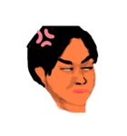 顔で語る男（個別スタンプ：8）