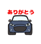 青色のオープンカー！（個別スタンプ：1）