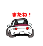 赤幌の白いオープンカー（個別スタンプ：4）