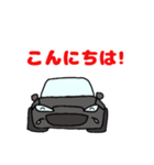 メタルグレーな赤幌のオープンカー（個別スタンプ：3）