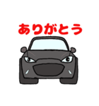 メタルグレーな赤幌のオープンカー（個別スタンプ：10）